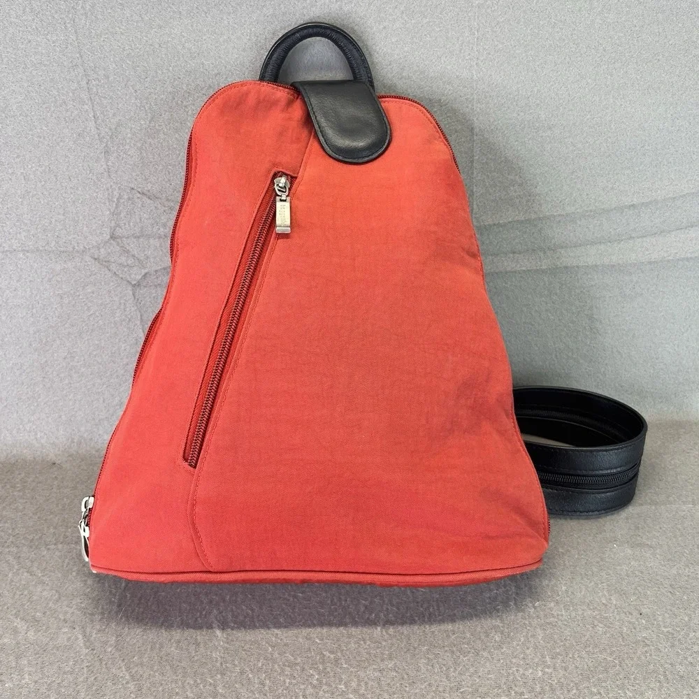 Baggallini Metro Convertible Backpack Nylon Rusty Red